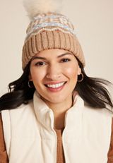Cheers Fair Isle Pom Beanie, C5218, small
