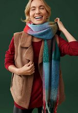 Brushed Multi Colored Plaid Scarf, C1524, small