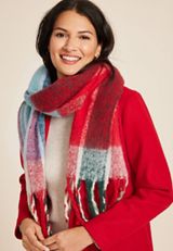 Brushed Multi Colored Plaid Scarf, C1524, small