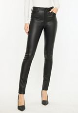 KanCan&trade; High Rise Coated Skinny Jean, BLACK, small