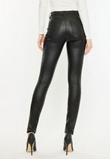 KanCan&trade; High Rise Coated Skinny Jean, BLACK, small