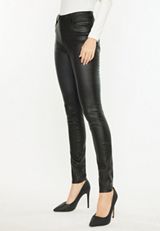 KanCan&trade; High Rise Coated Skinny Jean, BLACK, small
