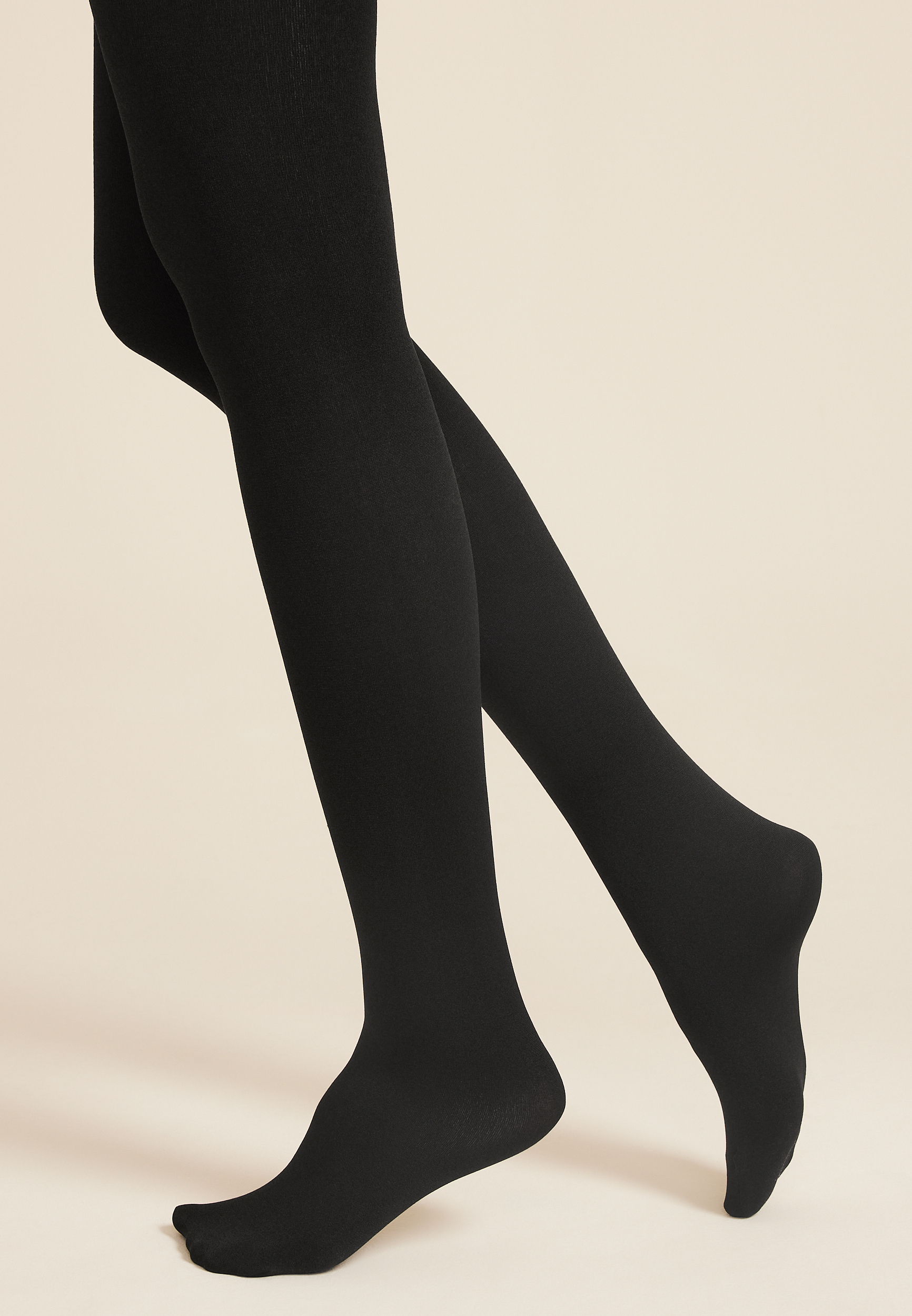 Black Fleece Lined Tights, C106, large