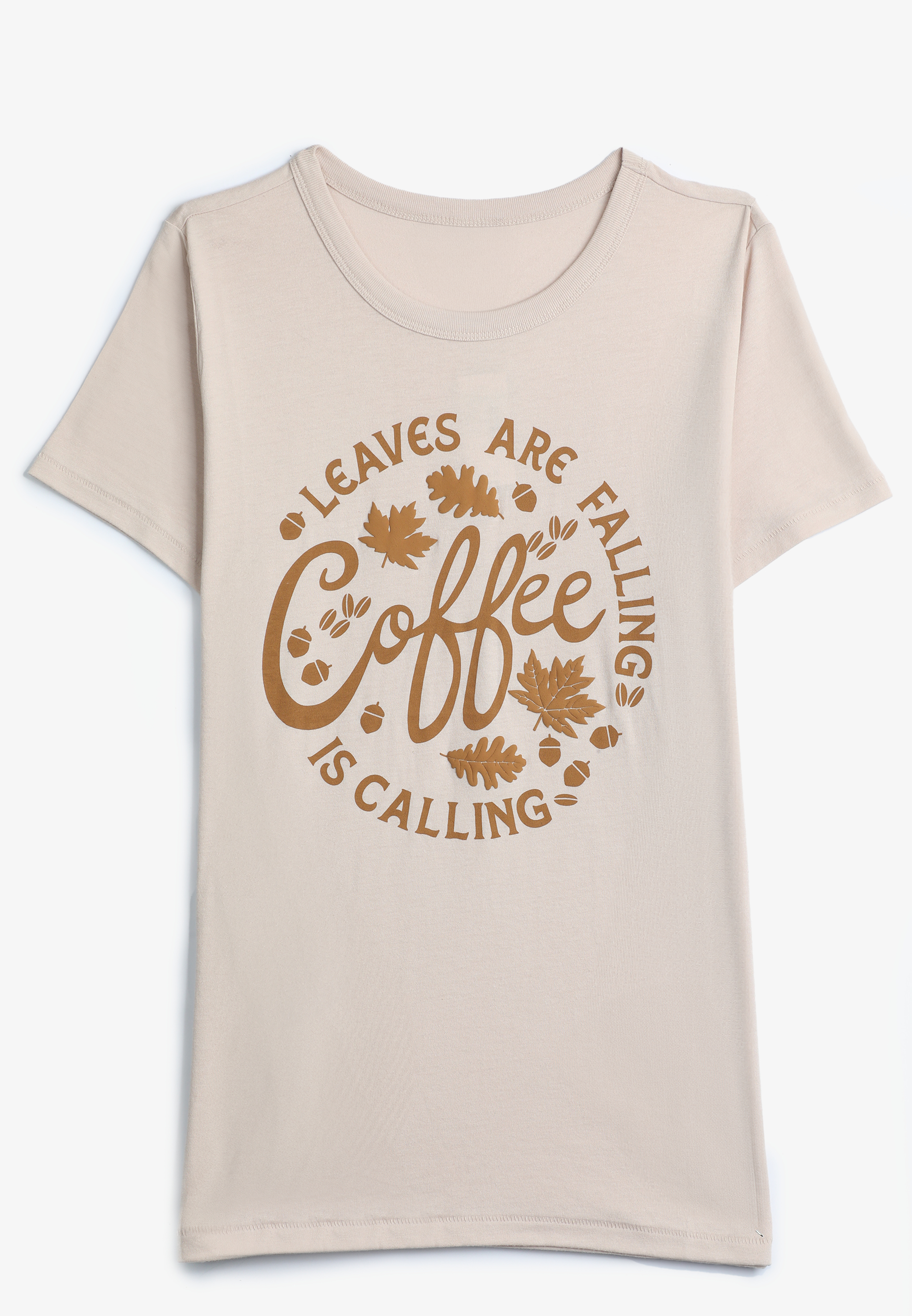 Leaves Are Falling Coffee Is Calling Classic Fit Graphic Tee, C9752, large
