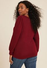 Plus Size Ribbed Twist Front Top, BROWN RUBY, small
