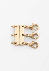 Gold 3 Clasp Necklace Separator, GOLD, small