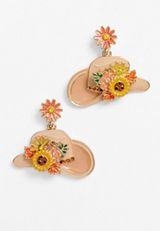 Fall Cowgirl Hat Drop Earrings, C1524, small