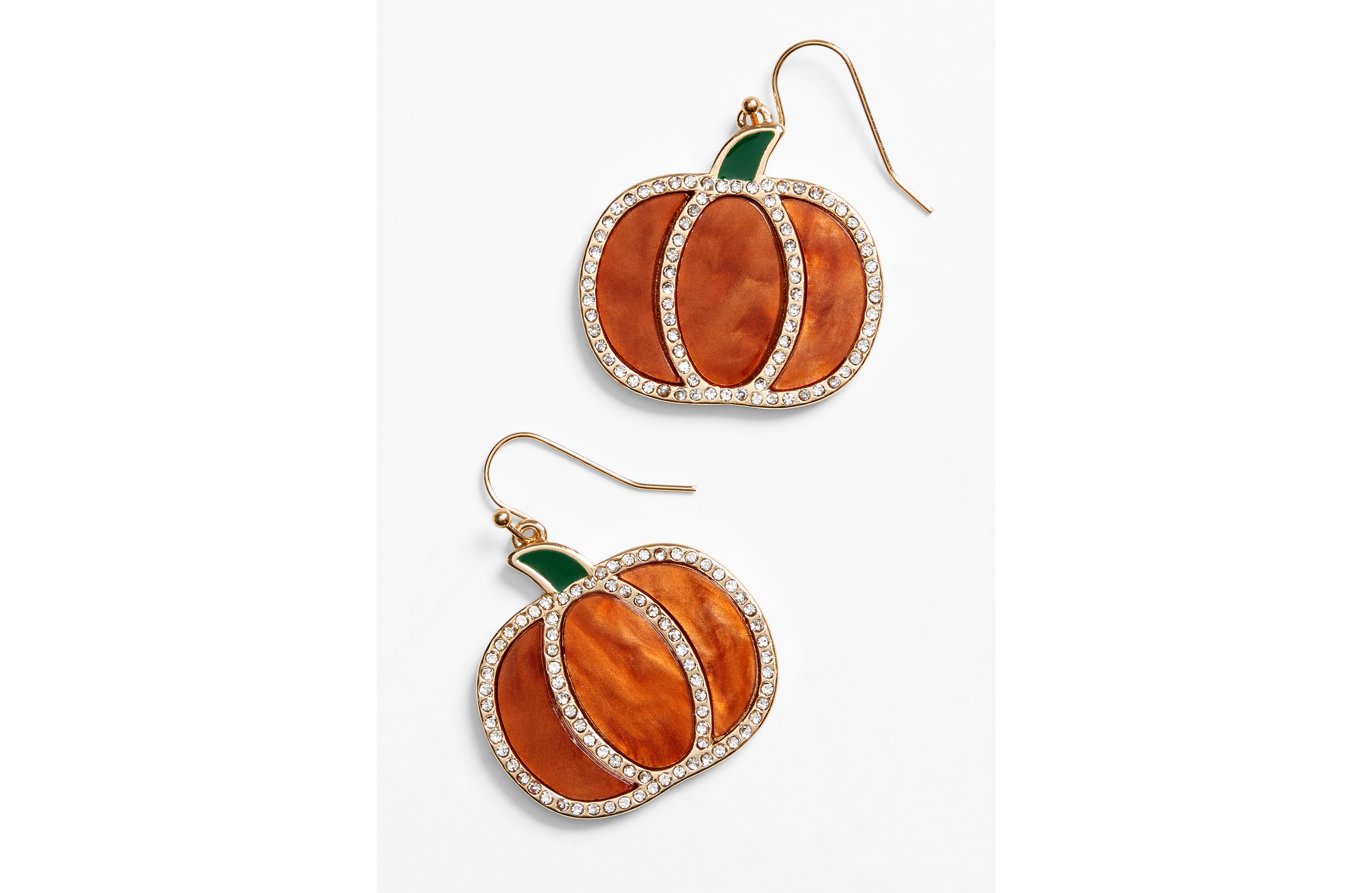 Resin Pumpkin Drop Earrings