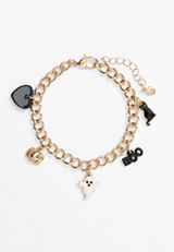 Gold Halloween Charm Bracelet, C2489, small