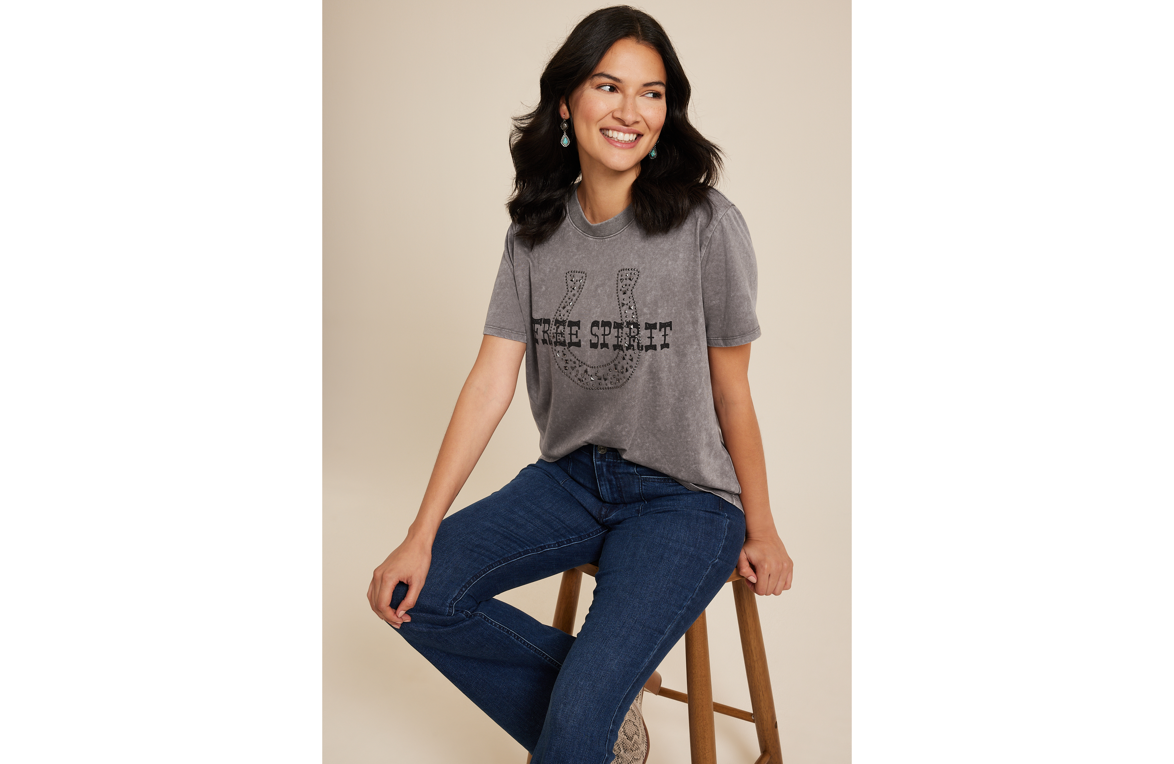 Free Spirit Oversized Fit Graphic Tee
