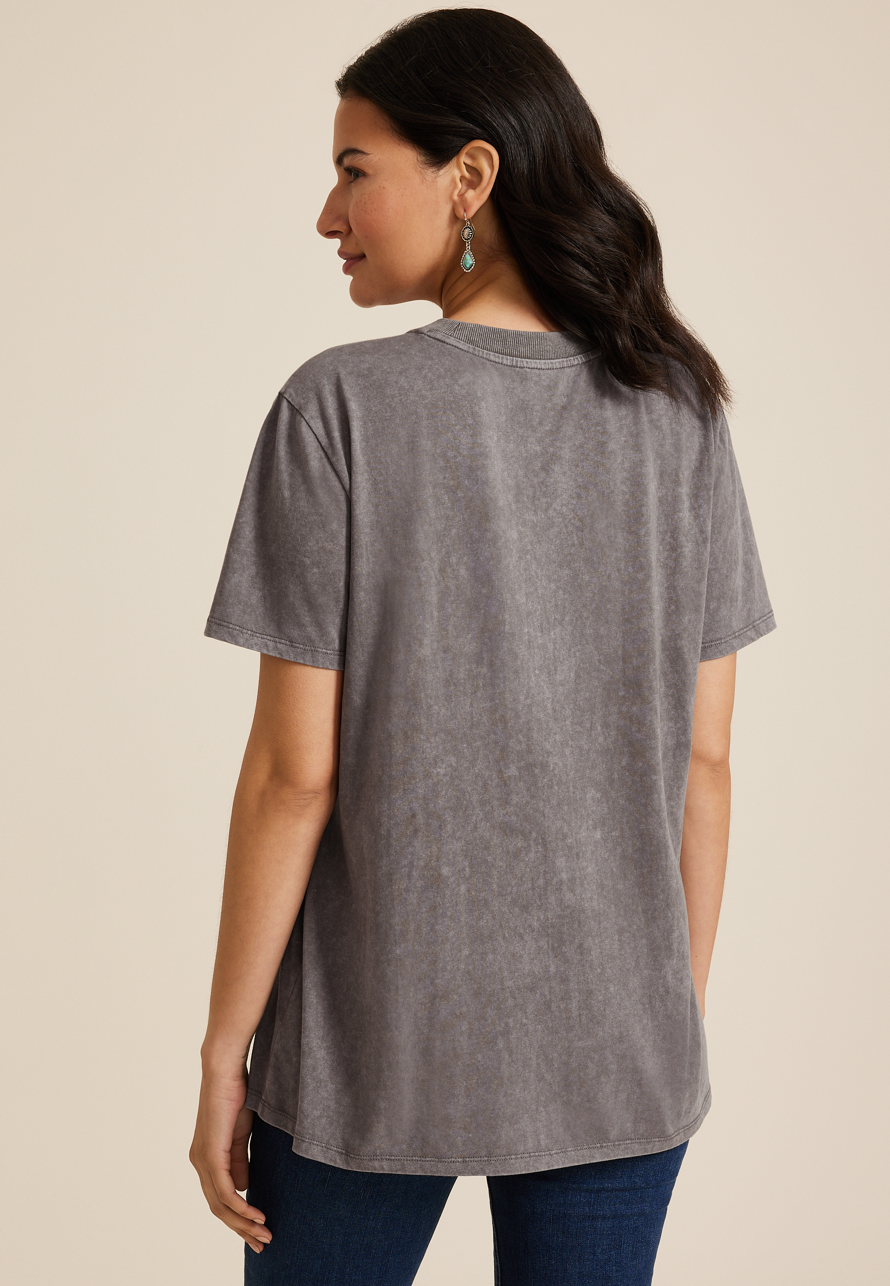 Free Spirit Oversized Fit Graphic Tee, C829, large
