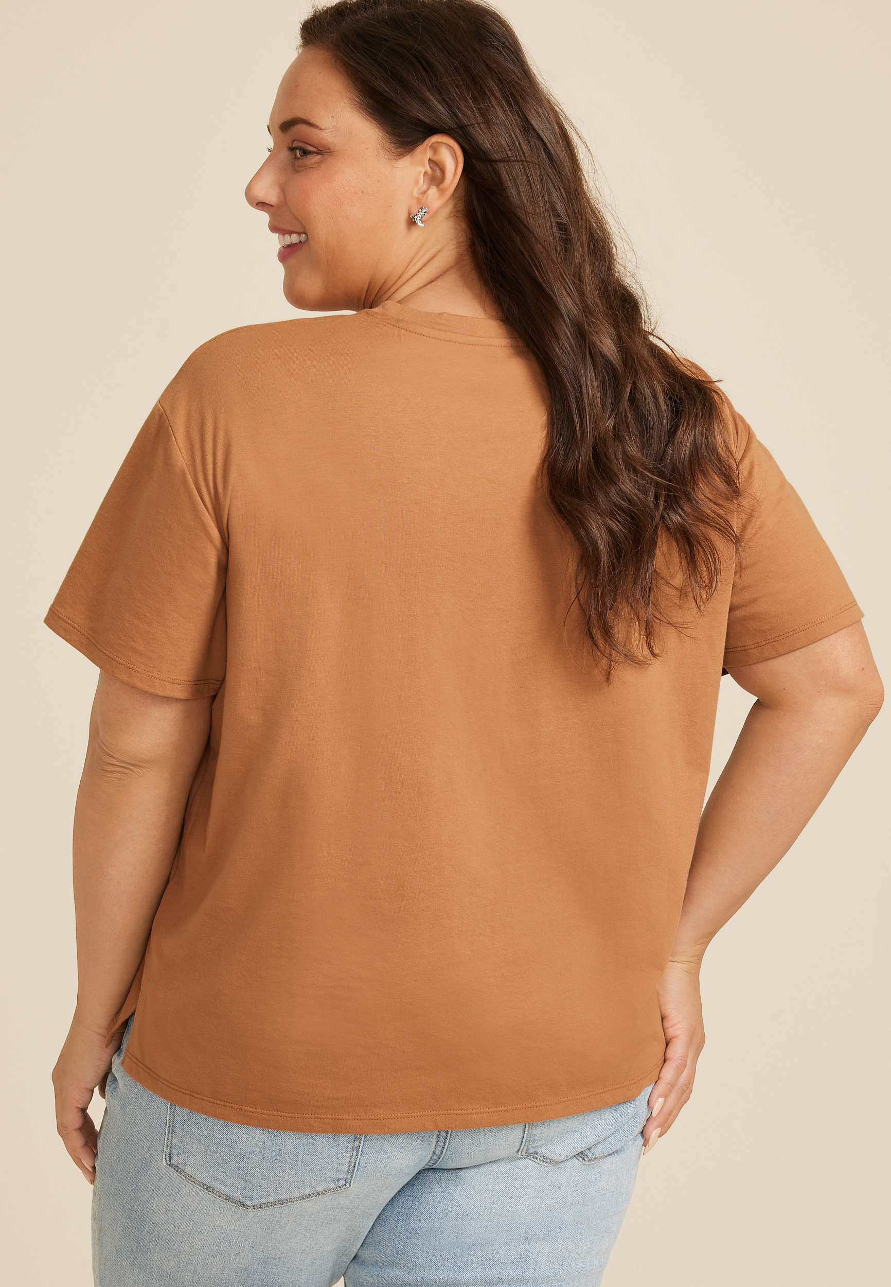 Plus Size Western Icon Relaxed Fit Graphic Tee, BUTTERSCOTCH, large