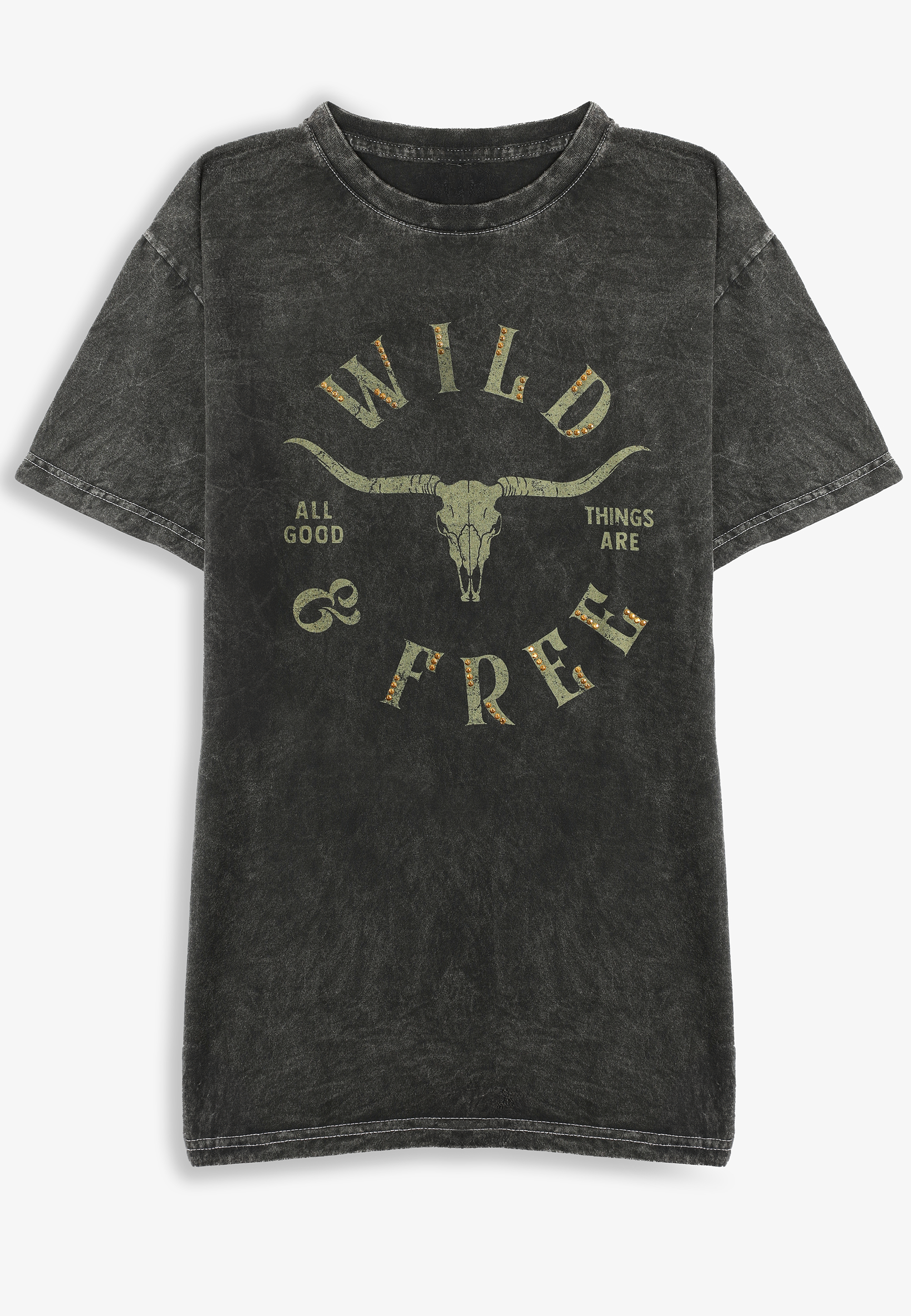 Wild And Free Relaxed Fit Graphic Tee, C106, large