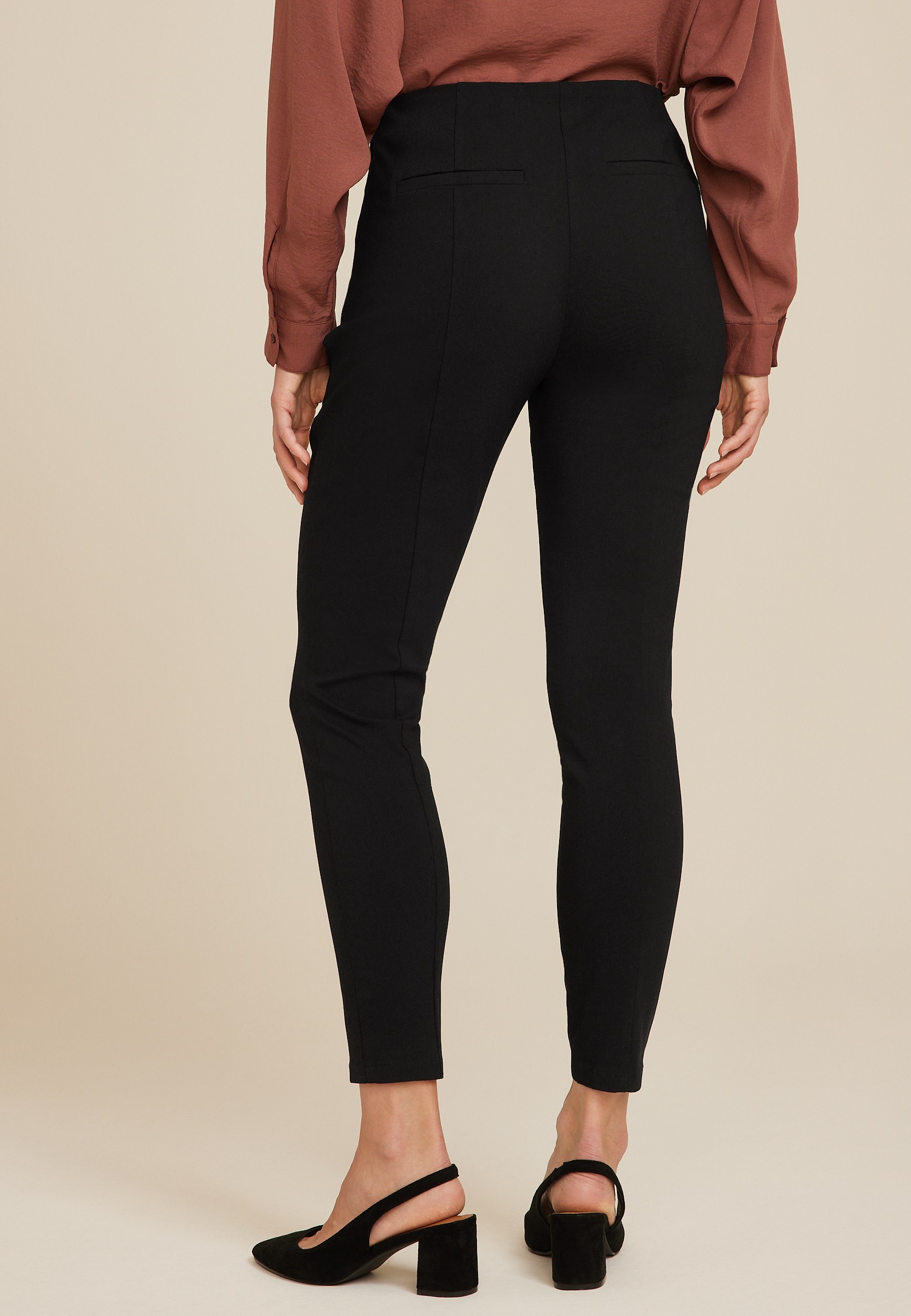 Bengaline Mid Rise Side Zip Skinny Pant, C106, large