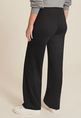 High Rise Luxe Wide Leg Pant, BLACK, small