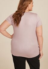 Plus Size 24/7 Kennedy Metallic Crew Neck Tee, C211, small