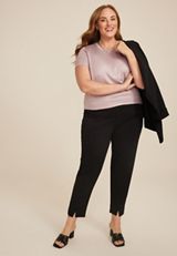 Plus Size 24/7 Kennedy Metallic Crew Neck Tee, C211, small