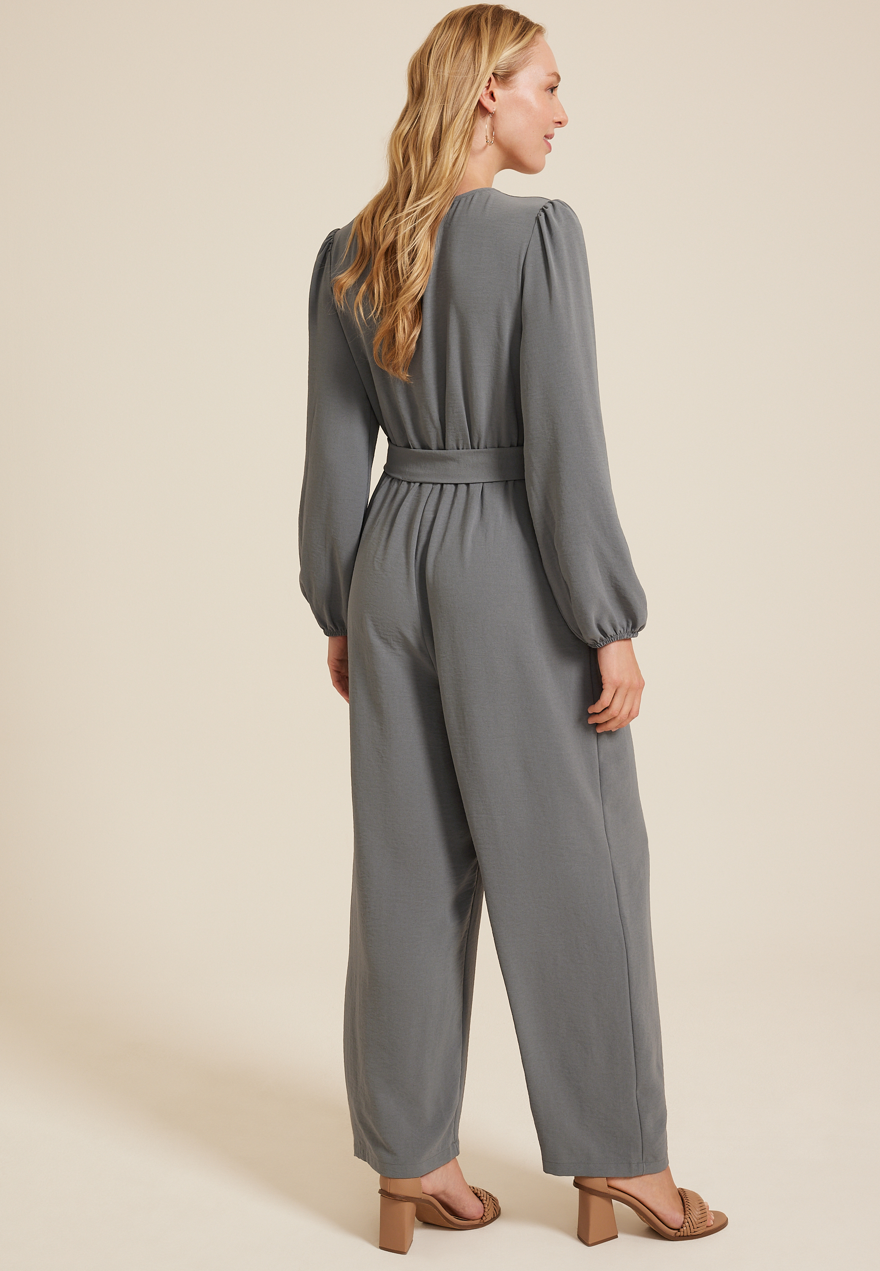 Surplice Tie Waist Jumpsuit, C9768, large