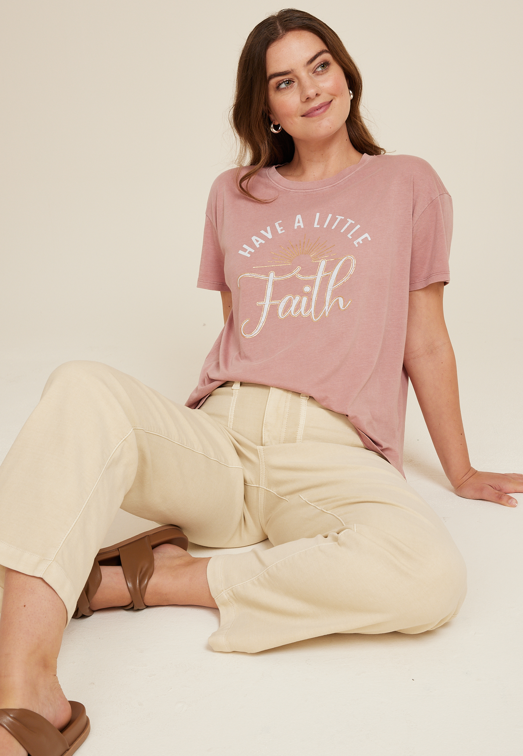 Have A Little Faith Oversized Fit Graphic Tee