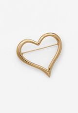 Gold Open Heart Brooch, C605, small