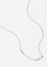 Silver Horizontal Cross Necklace, C7386, small