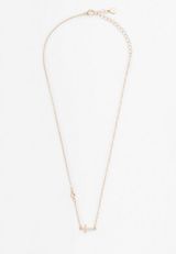 Silver Horizontal Cross Necklace, C7386, small