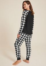 Raglan Long Sleeve Tee And Jogger Pajama Set, C5960, small