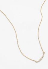 Gold Dainty Crystal Necklace, GOLD, small