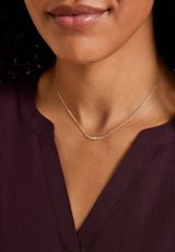 Gold Dainty Crystal Necklace, GOLD, small