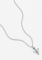 Silver Western Bull Necklace, C104, small