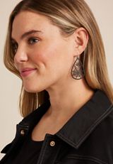 Black Spiderweb Drop Earrings, C106, small