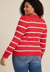 Plus Size Cabled Dells Puff Sleeve Sweater, C9759, small