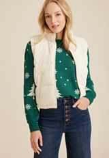 Winter Trees Knit Sweater, C3409, small