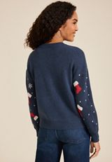Christmas Stockings Crew Neck Sweater, C1943, small