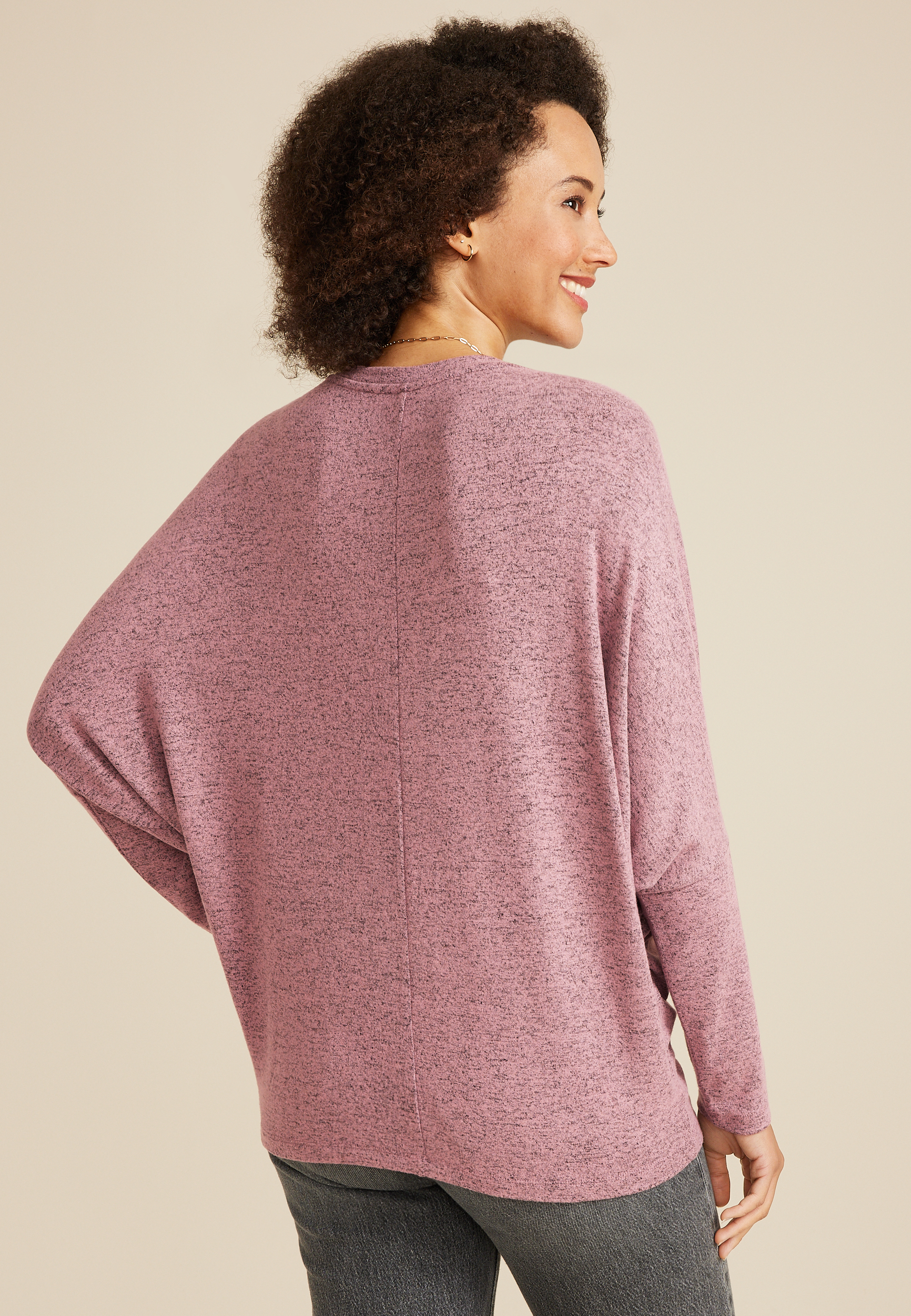 24/7 Dakota Long Sleeve Dolman Top, C7249, large