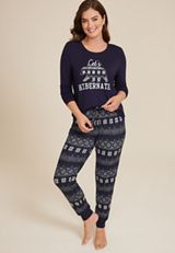 Lets Hibernate Graphic Tee And Jogger Pajama Set, C1943, small