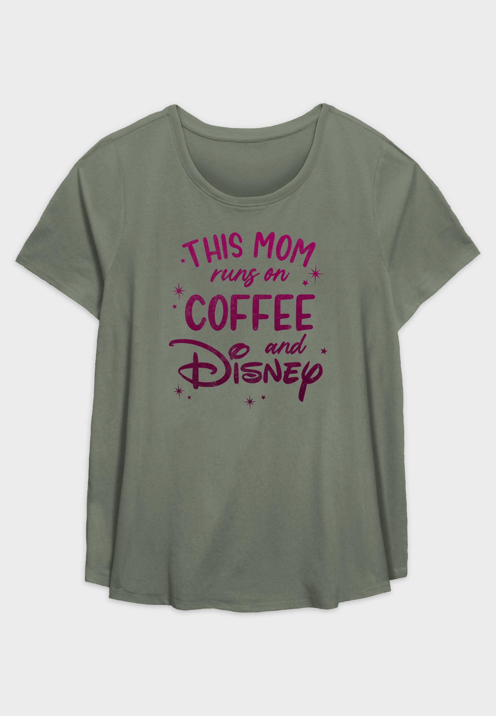 Fifth Sun Plus Size Coffee And Disney Graphic Tee