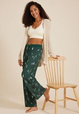Winter Tree Hacci Wide Leg Pajama Pants, C3409, small