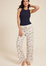 Fa La La Hacci Wide Leg Pajama Pants, C1524, small