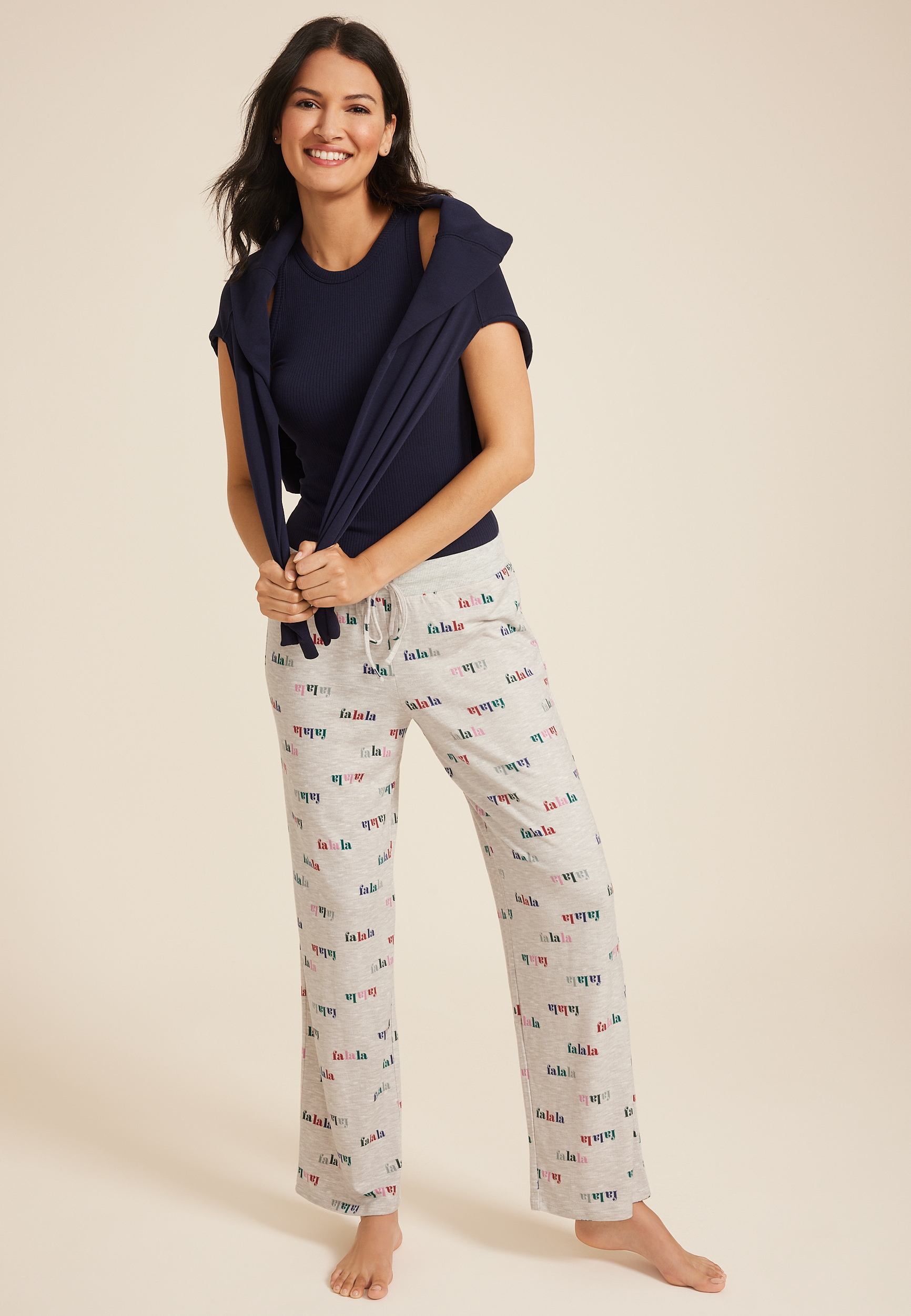 Fa La La Hacci Wide Leg Pajama Pants, C1524, large
