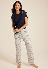 Fa La La Hacci Wide Leg Pajama Pants, C1524, small