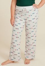 Plus Size Fa La La Hacci Wide Leg Pajama Pants, C1524, small