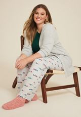 Plus Size Fa La La Hacci Wide Leg Pajama Pants, C1524, small