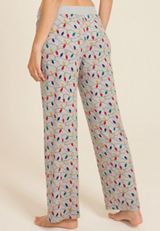 Holiday Lights Hacci Wide Leg Pajama Pants, MEDIUM HEATHER GRAY COMBO, small