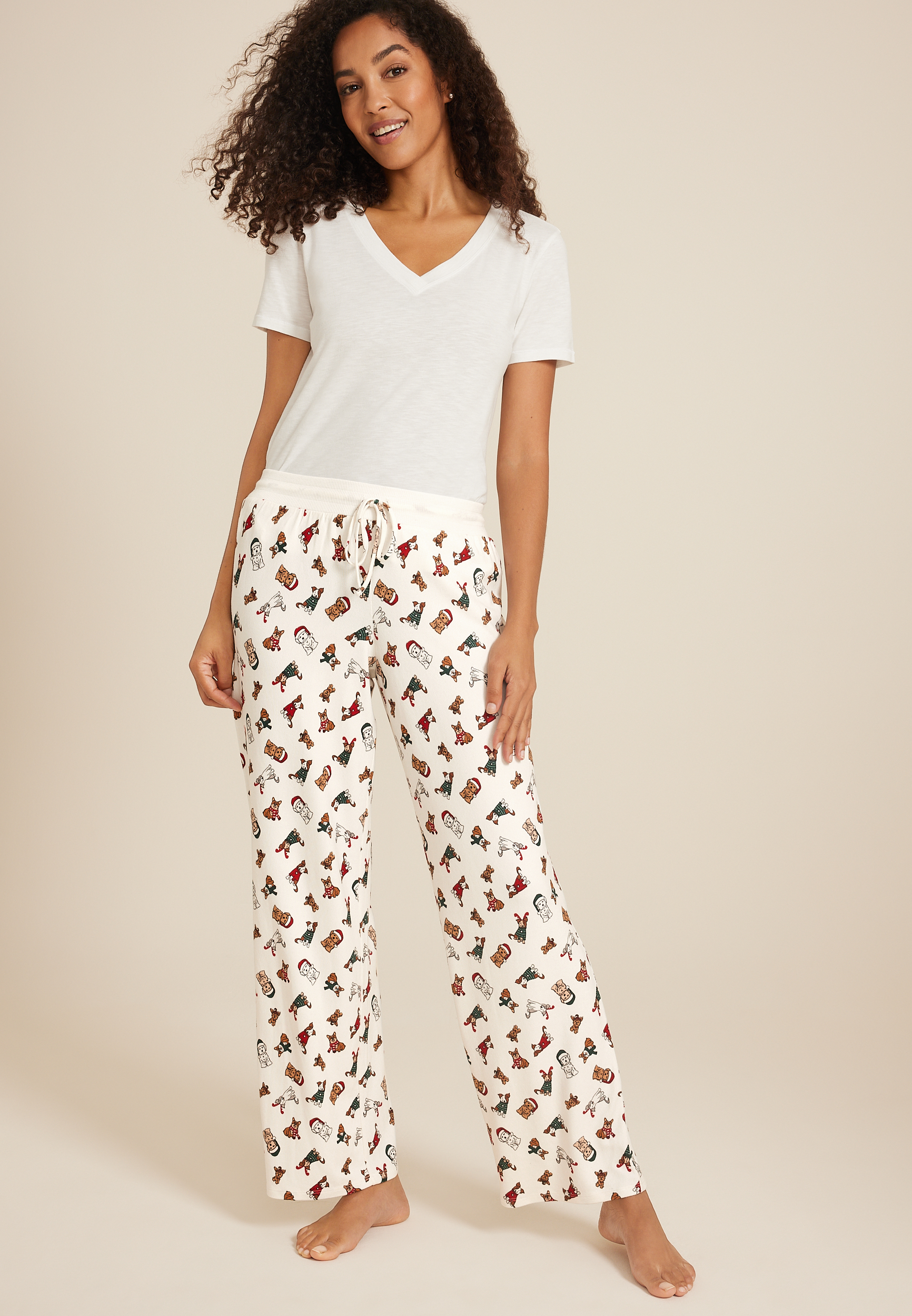 Holiday Pets Hacci Wide Leg Pajama Pants