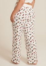 Plus Size Holiday Pets Hacci Wide Leg Pajama Pants, C2754, small