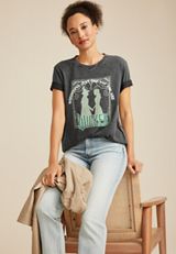 Wicked Oversized Fit Graphic Tee, CHARCOAL, small