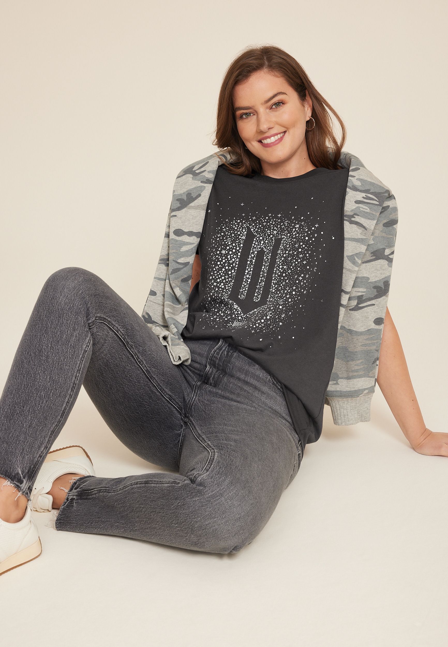 Wicked Sparkle Oversized Fit Graphic Tee, C106, large