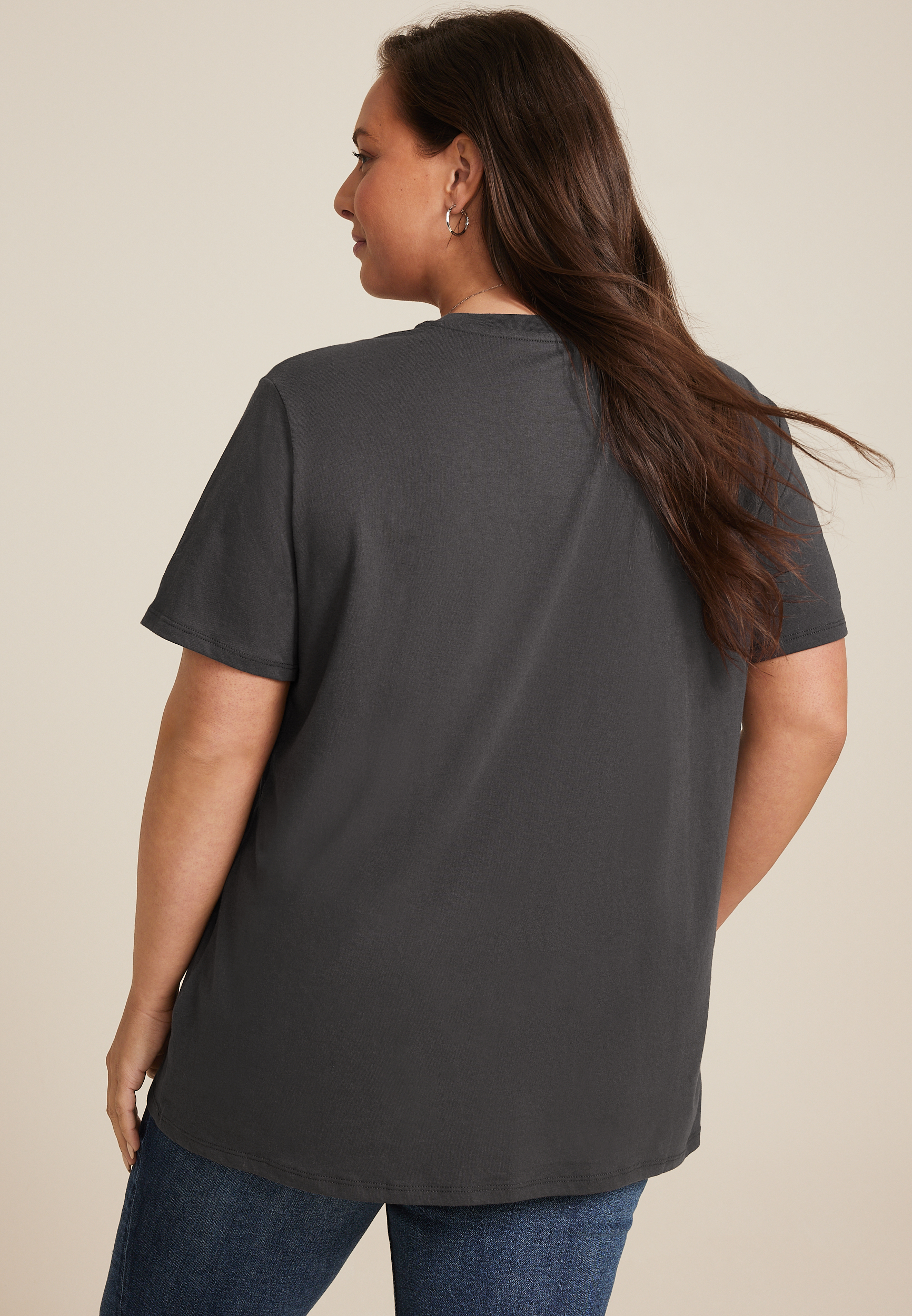 Plus Size Wicked Sparkle Oversized Fit Graphic Tee, C106, large
