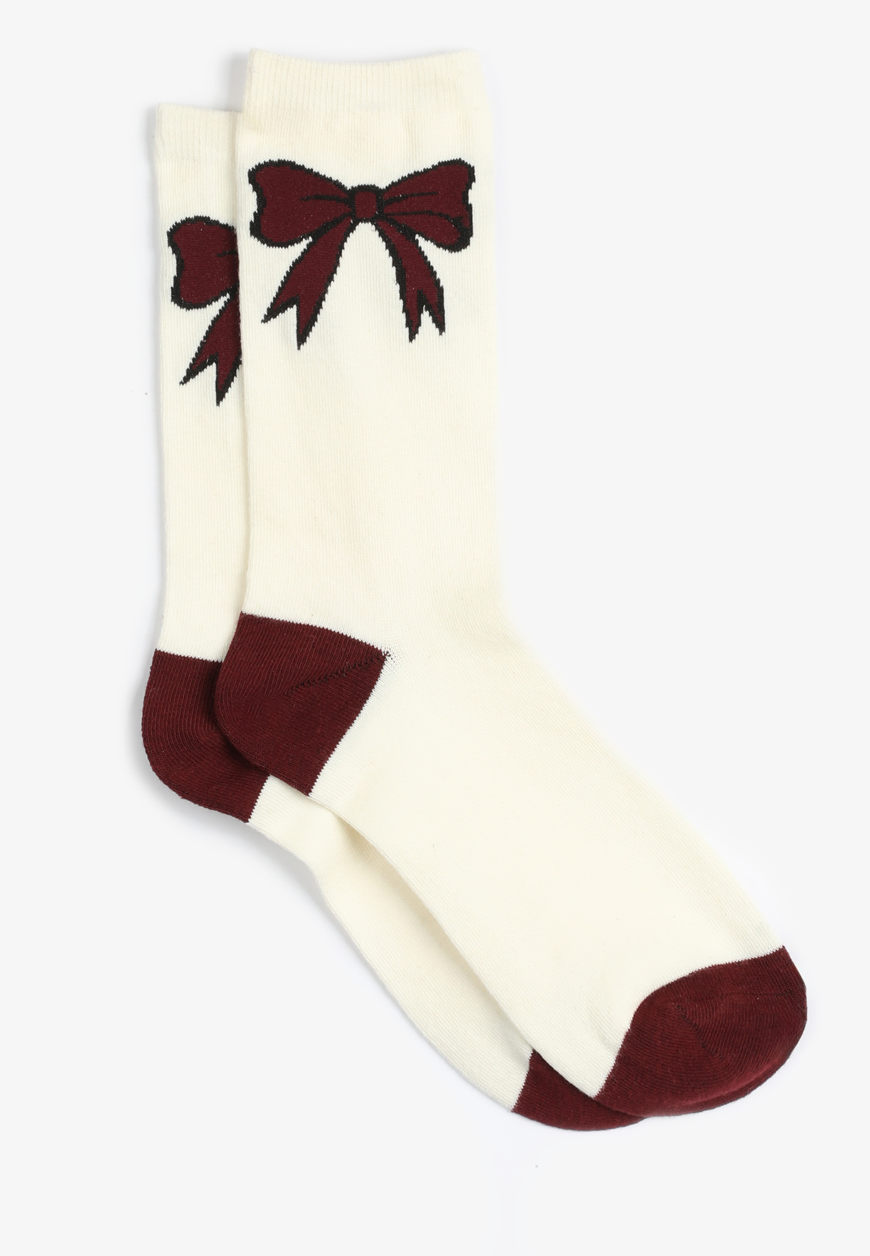 Red Bow Crew Socks